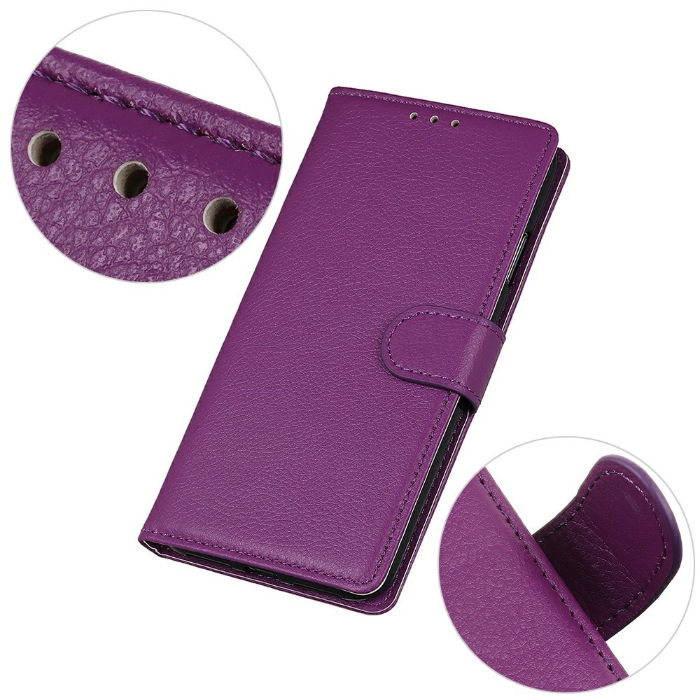 Litchie knižkové púzdro na Xiaomi Redmi 15C 4G/5G (173mm) - fialové