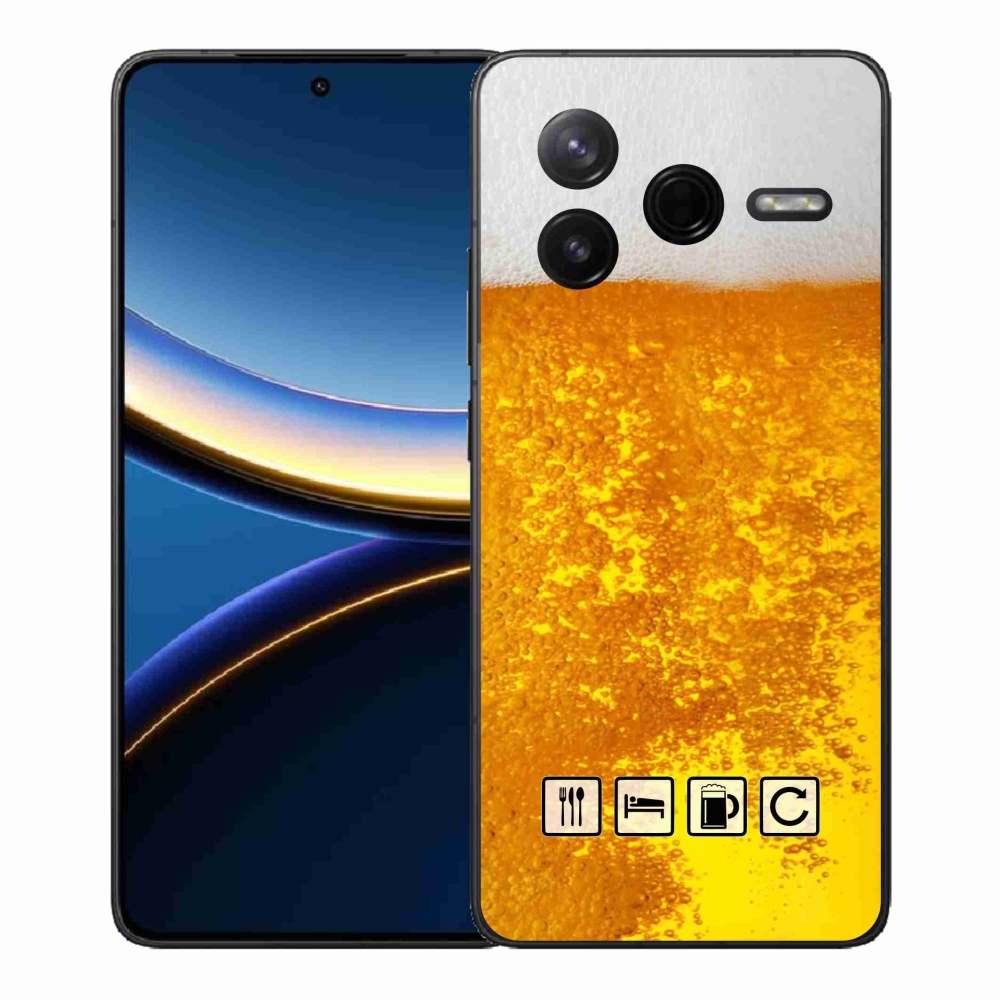 Gélový kryt mmCase na Xiaomi Poco F7 Pro - pivný motív 3