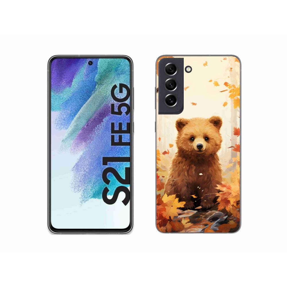Gélový kryt mmCase na Samsung Galaxy S21 FE 5G - medveď v lese
