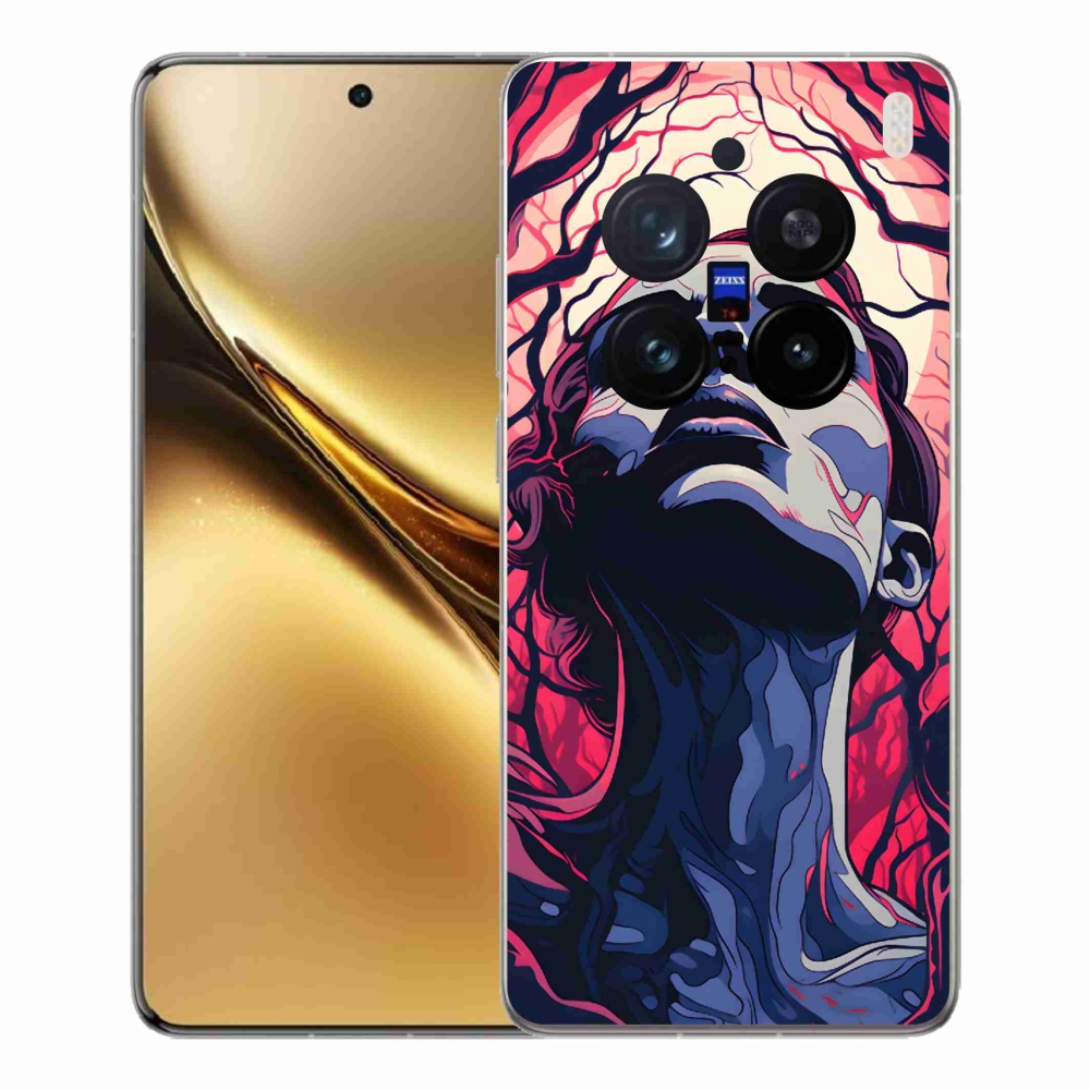 Gélový kryt mmCase na Vivo X200 Pro 5G - abstraktná tvár