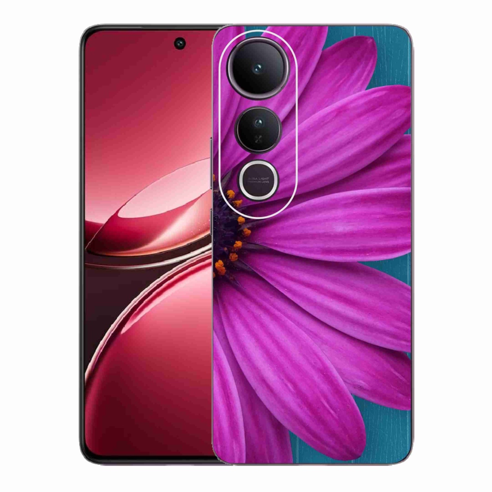 Gélový kryt mmCase na Vivo V50 Lite 4G/5G - fialová margaréta