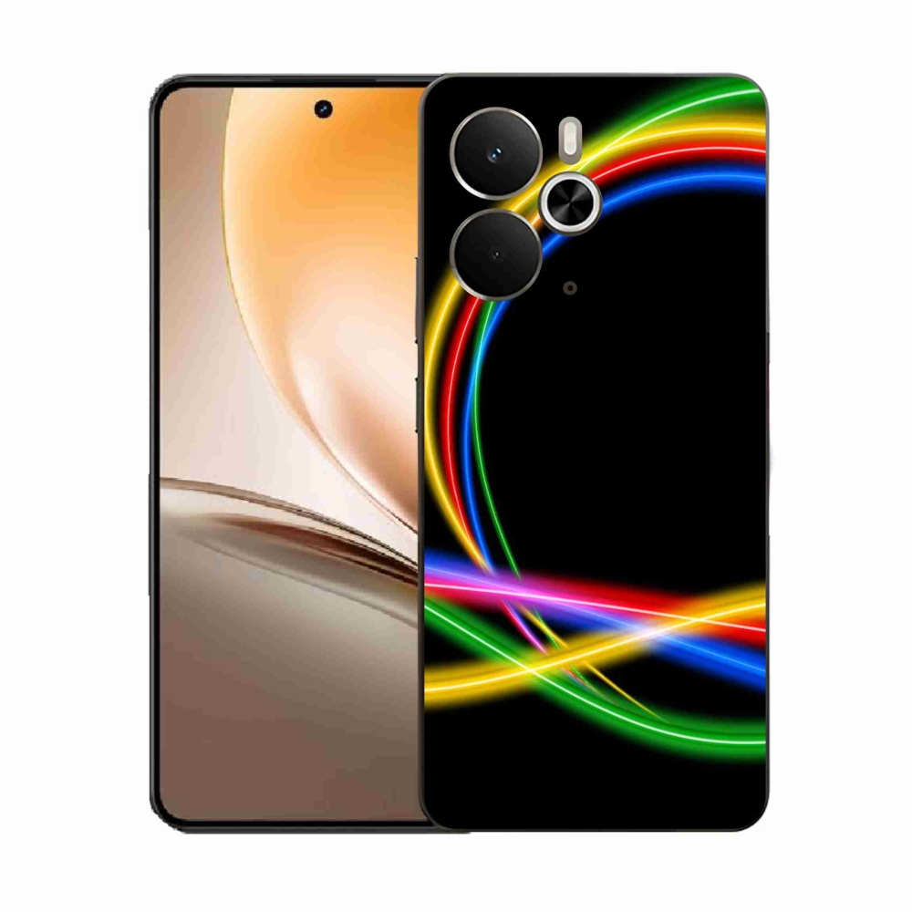 Gélový kryt mmCase na Realme 14 5G - neónové kruhy