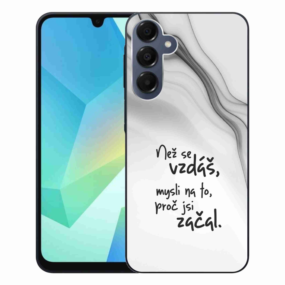 Gélový kryt mmCase na Samsung Galaxy A16 4G/5G - citát 2 biele pozadie