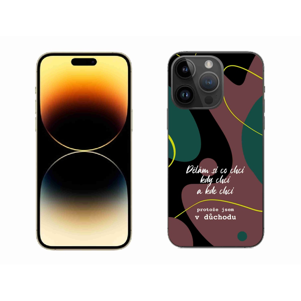 Gélový kryt mmCase na iPhone 14 Pro Max 6.7 - vtipný text 10 čierne pozadie