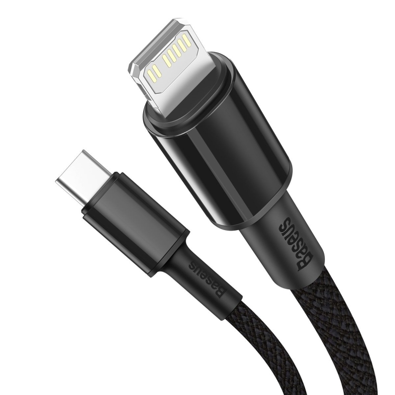 Baseus High Density Braided Series Fast Charging Dátový Kábel USB-C - Lighting 20W 1m Black
