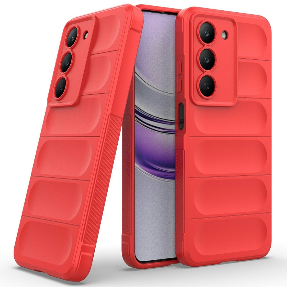 Rugg odolný gélový obal na Realme 14x 5G - červený