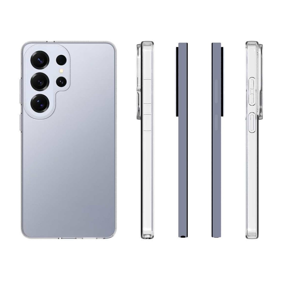 2v1 priehľadný gélový obal + tvrdené sklo na Samsung Galaxy S26 Ultra - priehľadný