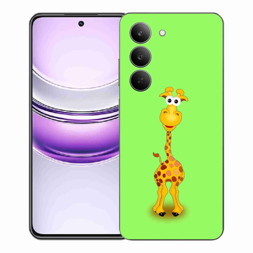 Gélový kryt mmCase na Realme 14x 5G - kreslená žirafa