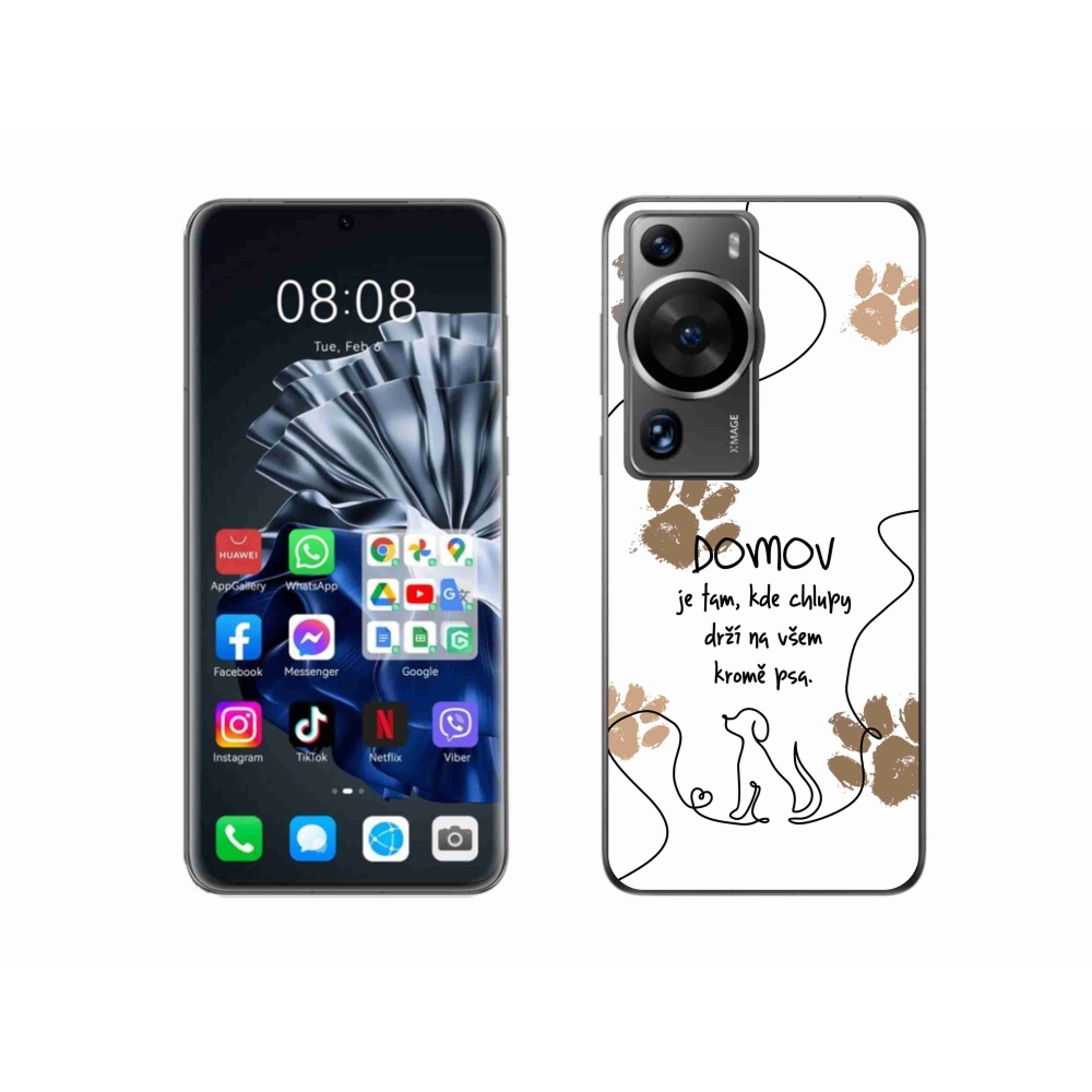 Gélový kryt mmCase na Huawei P60 Pro - psí motív biele pozadie