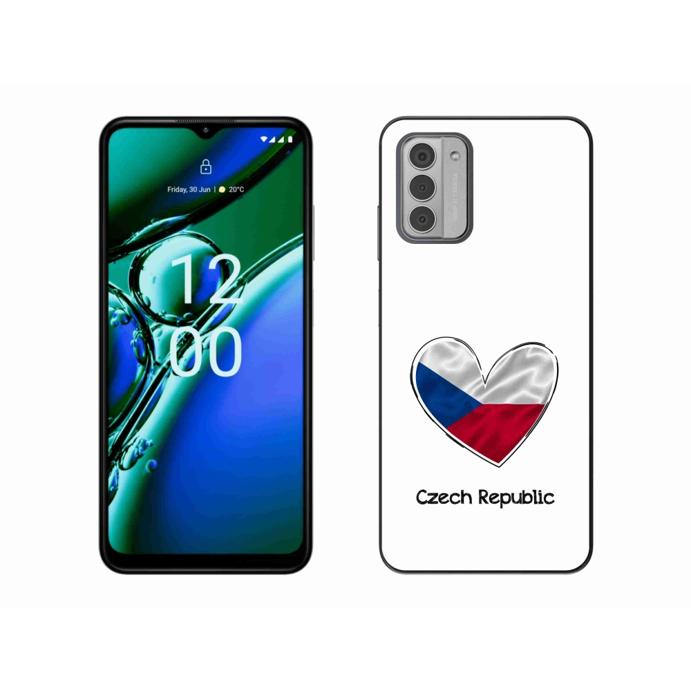 Gélový kryt mmCase na Nokia G42 - vlajka srdca biele pozadie