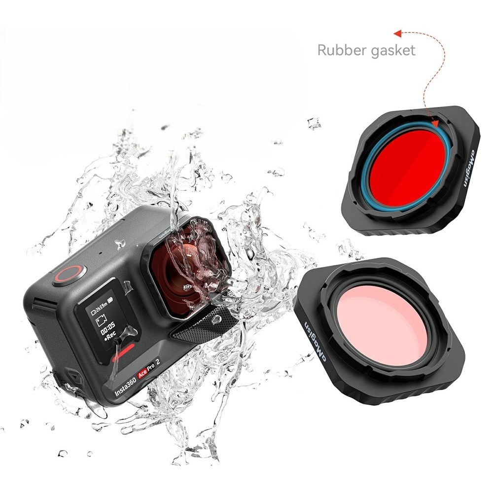 AMAGISN červený potápačský filter pre Insta360 Ace Pro 2