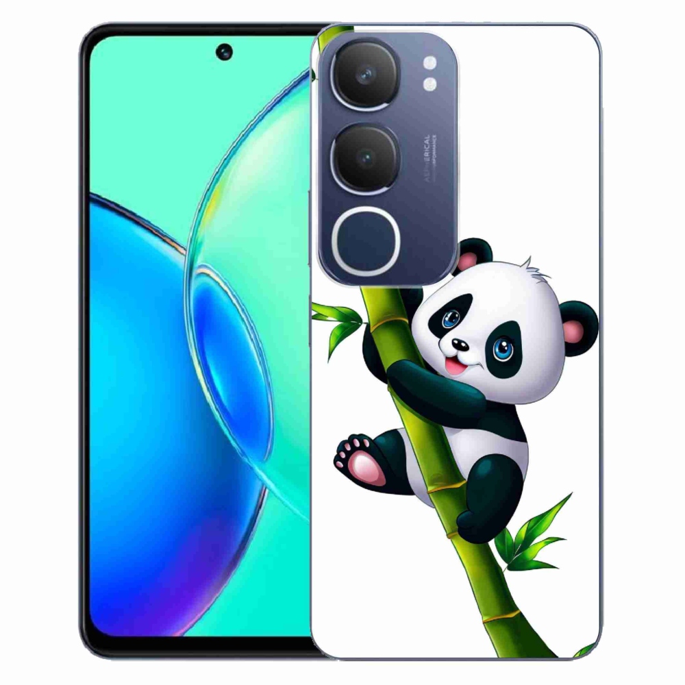 Gélový kryt mmCase na Vivo Y19s - panda na bambuse