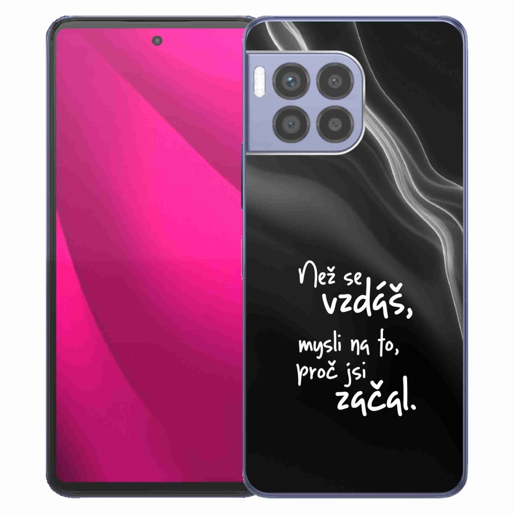 Gélový kryt mmCase na T-Mobile T Phone 2 Pro - citát 2 čierne pozadie
