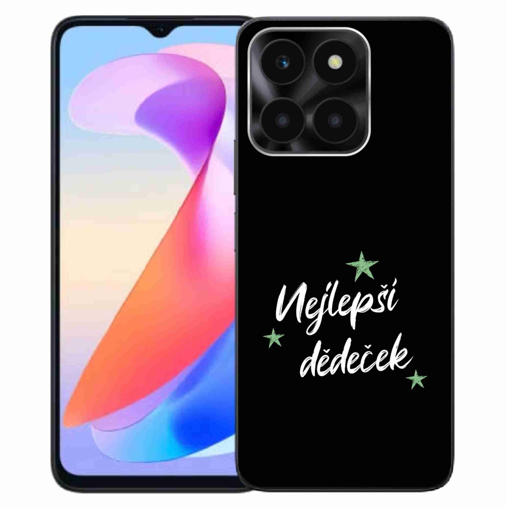 Gélový kryt mmCase na Honor X6a - najlepší dedko 2 čierne pozadie