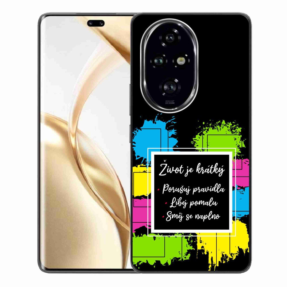 Gélový kryt mmCase na Honor 200 Pro 5G - citát 5 čierne pozadie