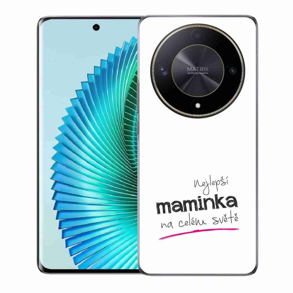 Gélový kryt mmCase na Honor Magic 6 Lite 5G - najlepšia mamička 4 biele pozadie