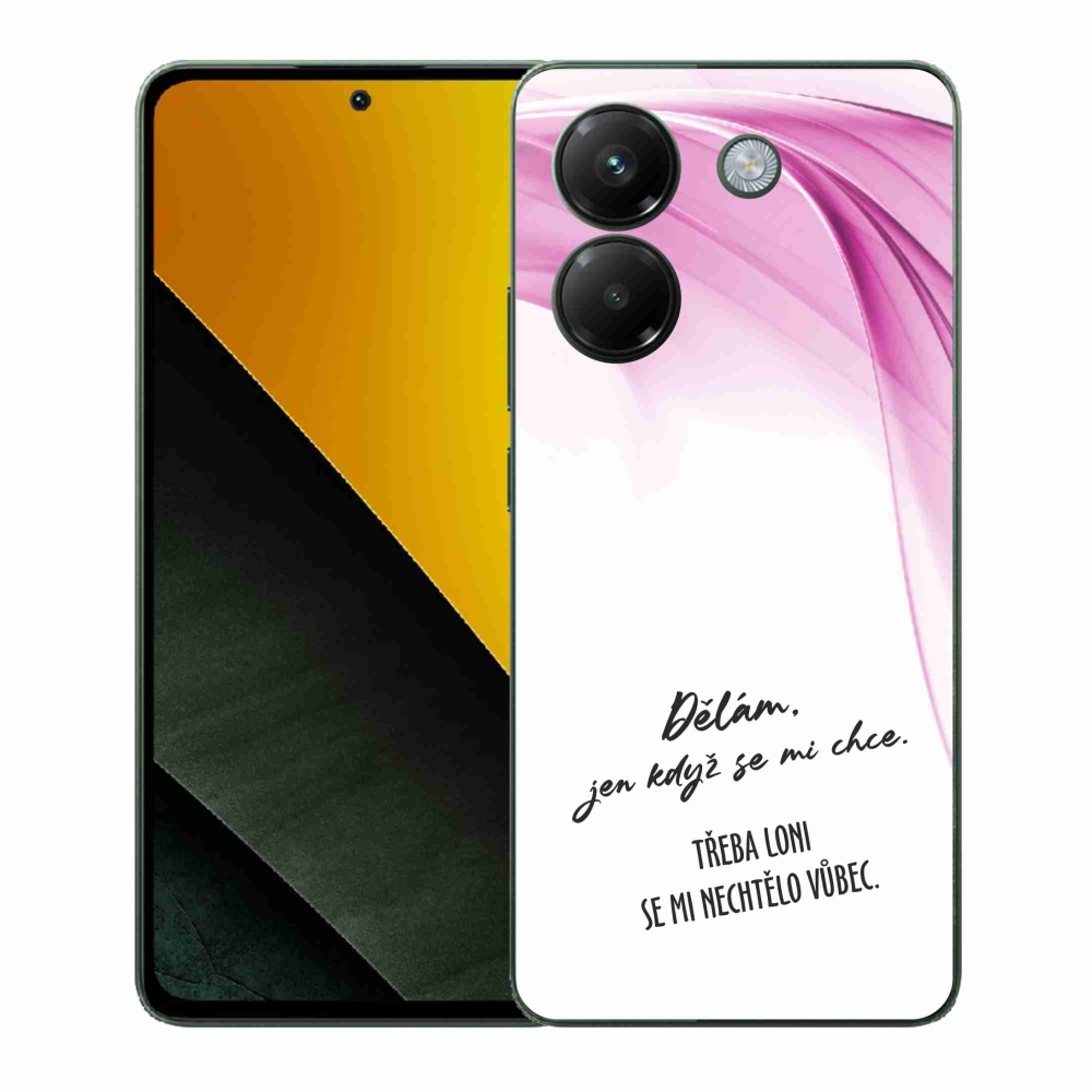 Gélový kryt mmCase na Xiaomi Poco M7 Pro 5G - vtipný text 12 biele pozadie