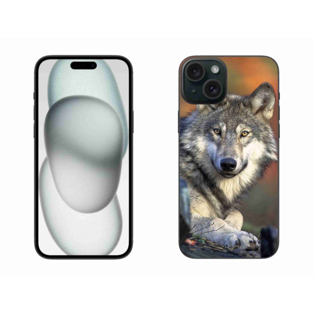 Gélový obal mmCase na iPhone 15 Plus - vlk