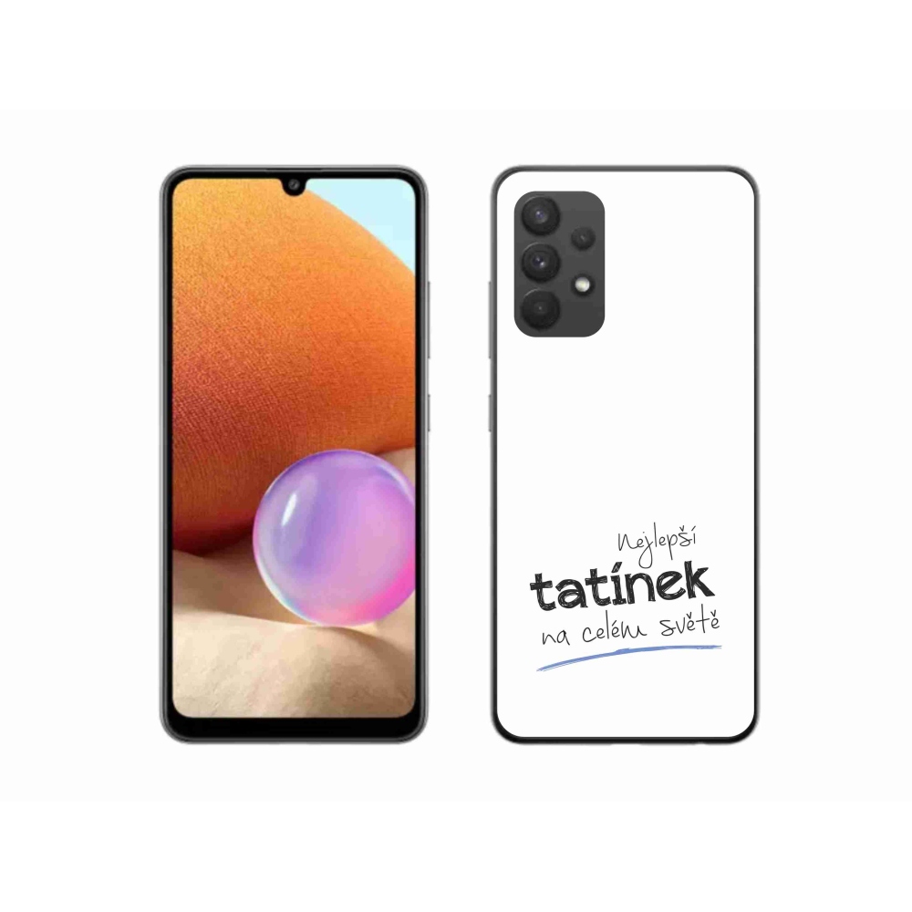 Gélový kryt mmCase na Samsung Galaxy A32 4G - najlepšie otecko 4 biele pozadie