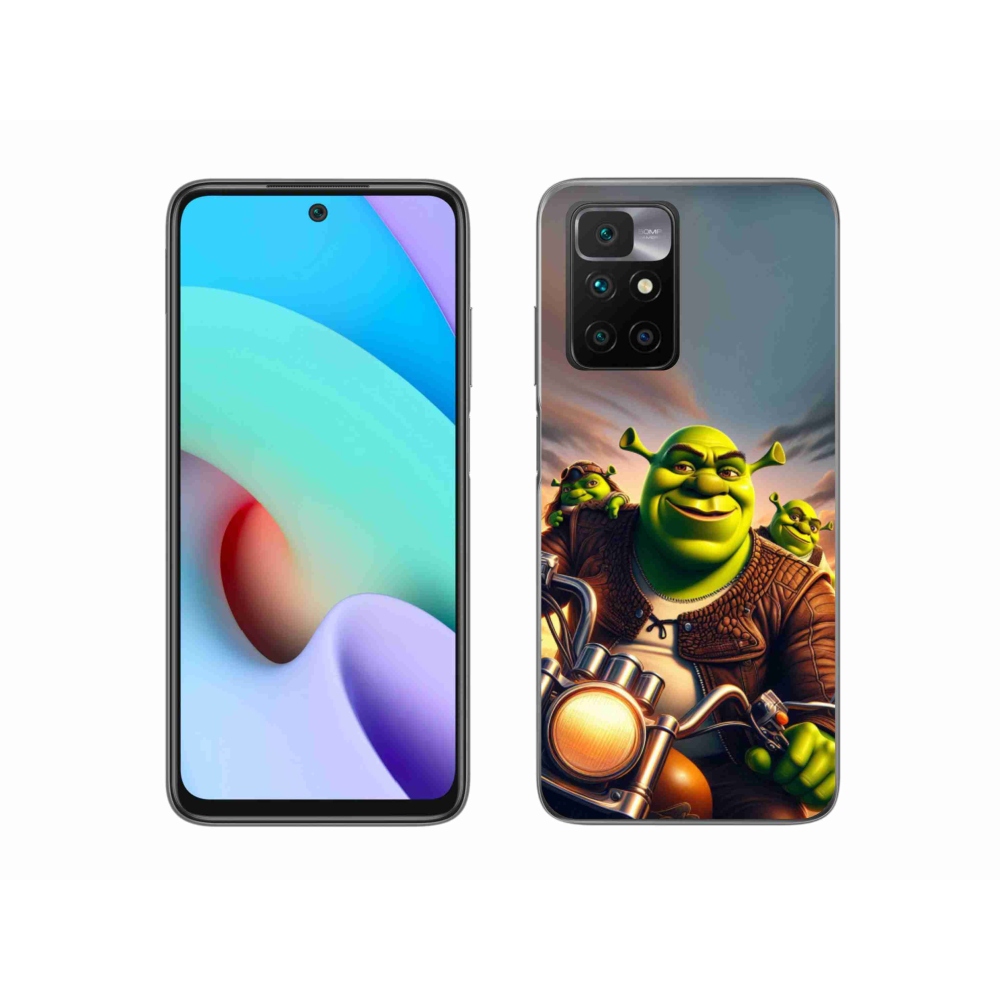 Gélový kryt mmCase na Xiaomi Redmi 10/Redmi 10 (2022) - shrek na motorke