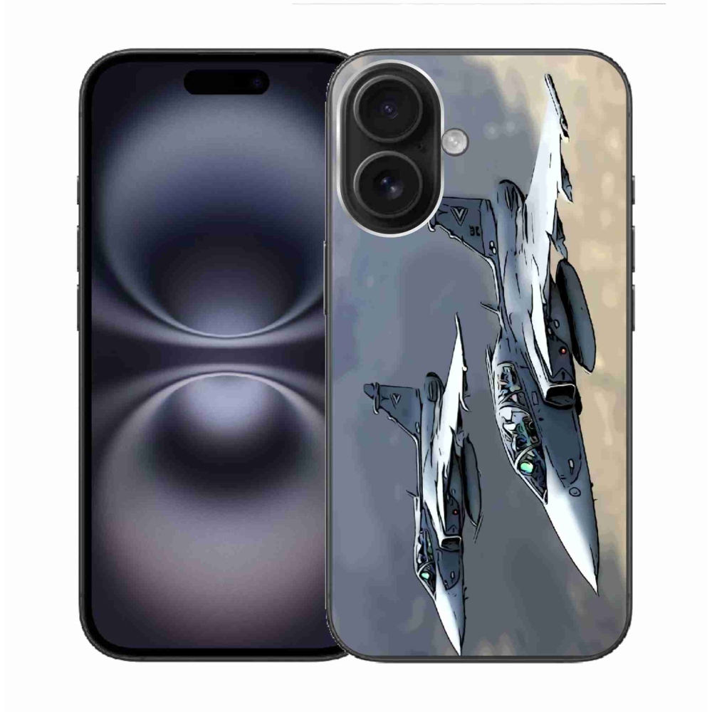 Gélový kryt mmCase na iPhone 16 - stíhačky