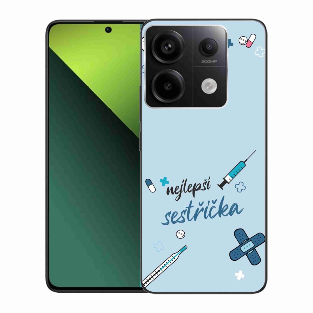 Gélový kryt mmCase na Xiaomi Redmi Note 13 Pro 5G/Poco X6 5G - najlepšia sestrička modré pozadie