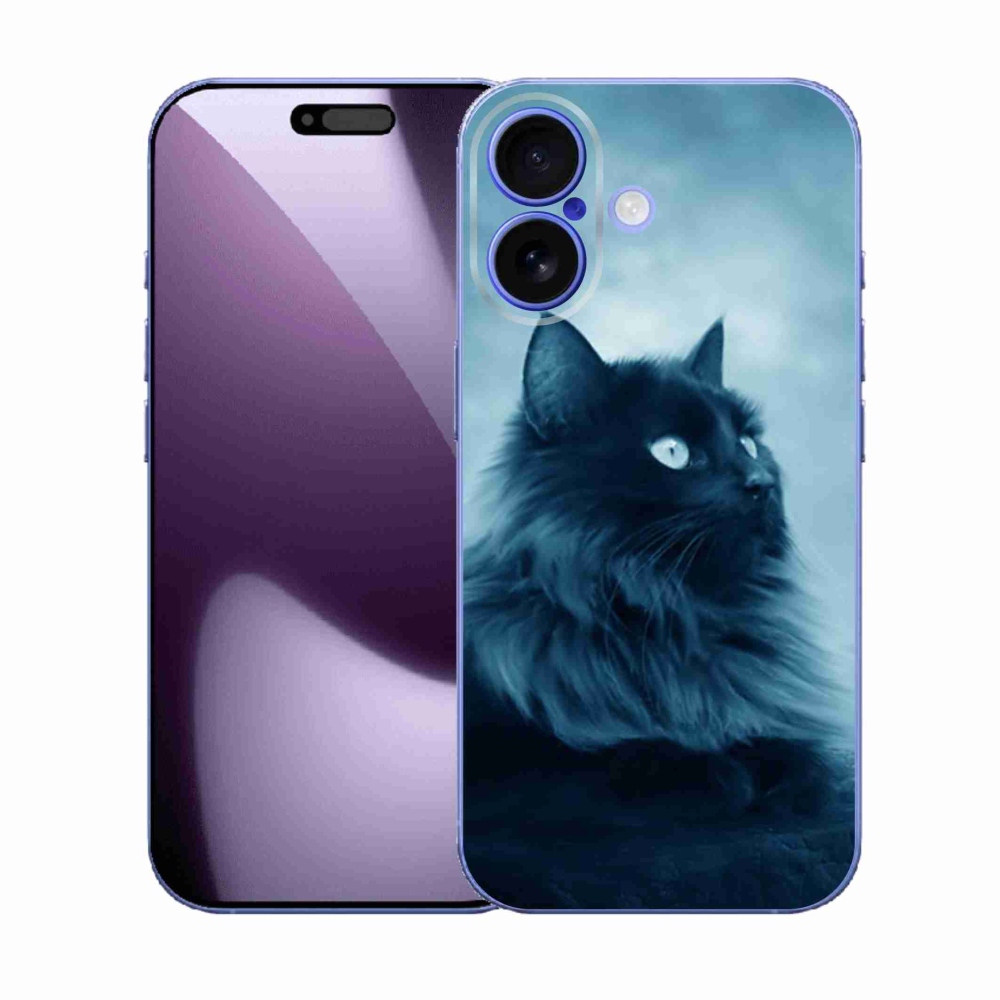 Gélový kryt mmCase na iPhone 17 - čierna mačka 1