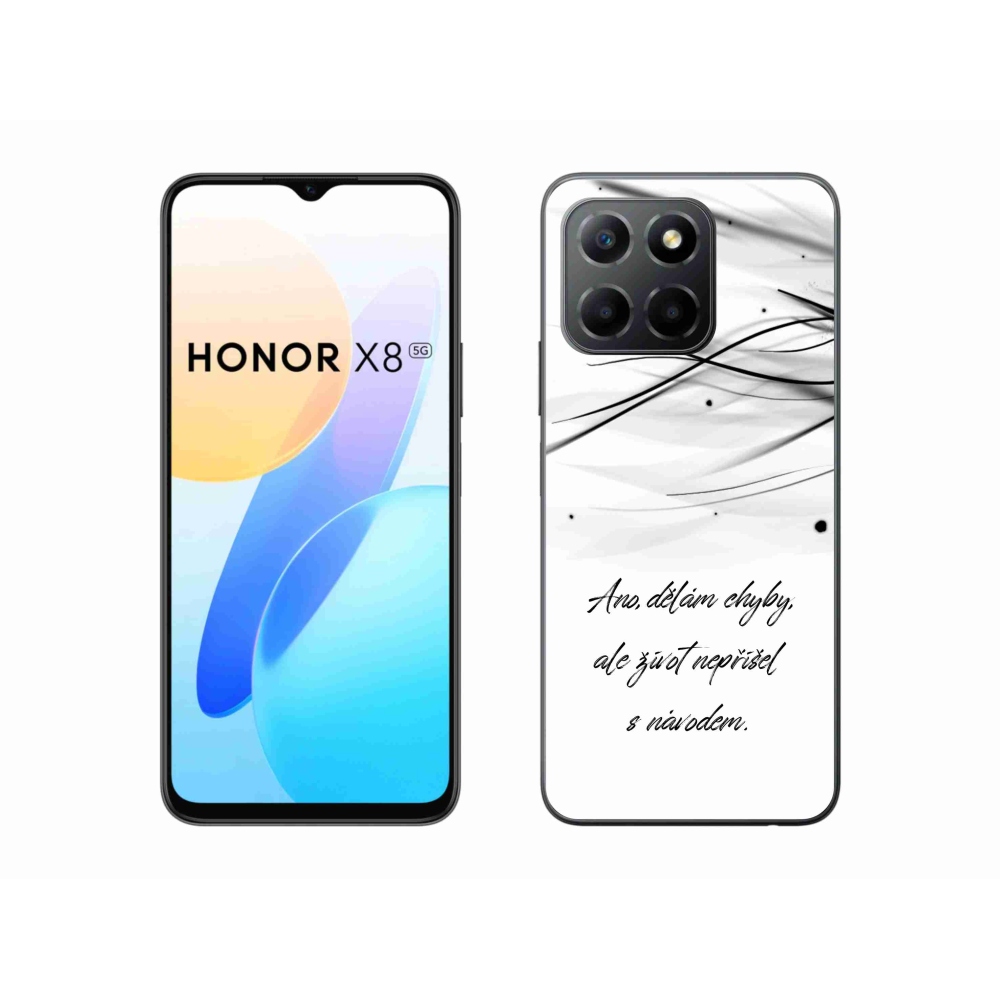 Gélový kryt mmCase na Honor X8 5G/Honor 70 Lite 5G - citát biele pozadie