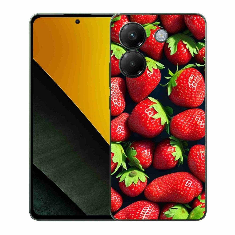 Gélový kryt mmCase na Xiaomi Poco M7 Pro 5G - jahody