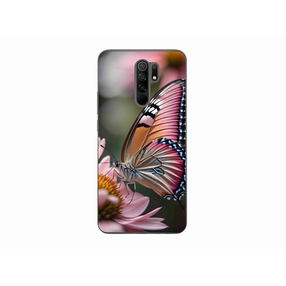 Gelový kryt mmCase na Xiaomi Redmi 9 - barevný motýl