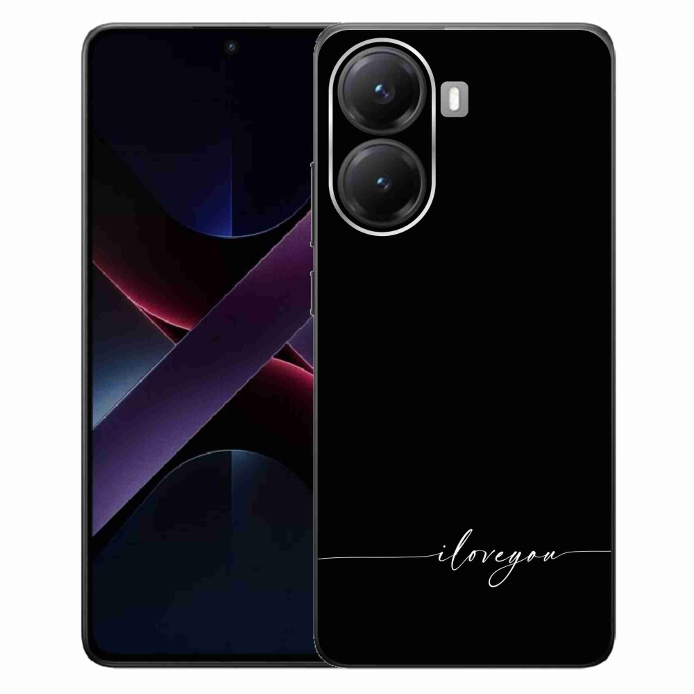 Gélový kryt mmCase na Xiaomi Poco X7 Pro 5G - I love you čierne pozadie