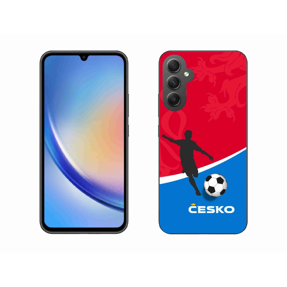 Gélový kryt mmCase na Samsung Galaxy A34 5G - futbal Česko