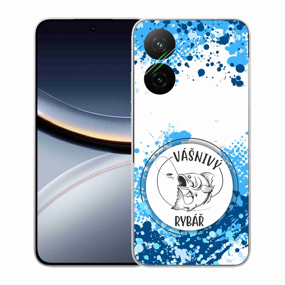 Gélový kryt mmCase na Xiaomi Poco F7 5G - vášnivý rybár biele pozadie