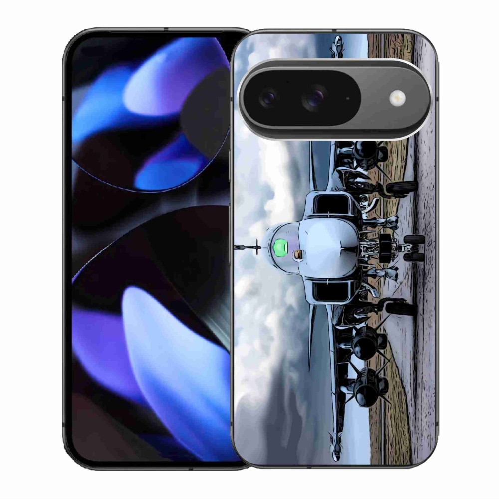 Gélový kryt mmCase na Google Pixel 9/9 Pro - vojenské lietadlo
