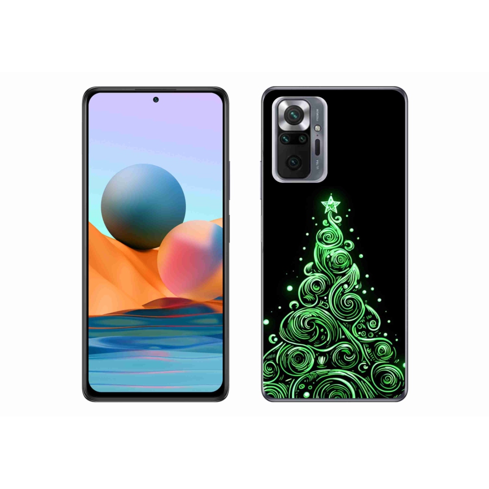 Gélový kryt mmCase na Xiaomi Redmi Note 10 Pro - neónový vianočný stromček 3