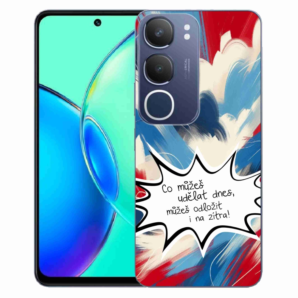 Gélový kryt mmCase na Vivo Y19s - vtipný text 9 biele pozadie