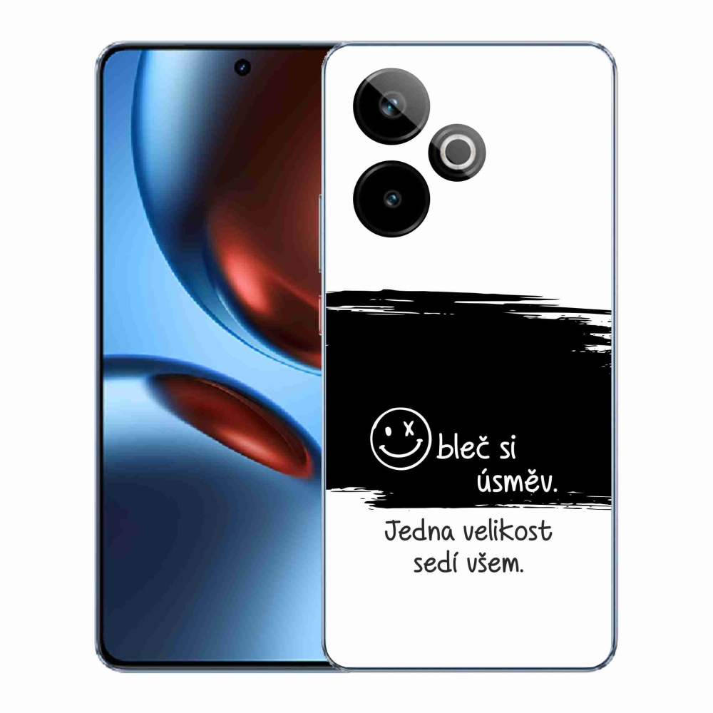 Gélový kryt mmCase na Realme GT 7 5G/GT 7T 5G - vtipný text 8 čiernobiele pozadie