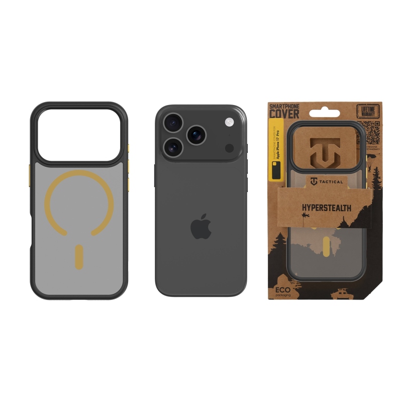 Taktický kryt MagForce Hyperstealth 2.0 pre iPhone 17 Pro Black/Yellow