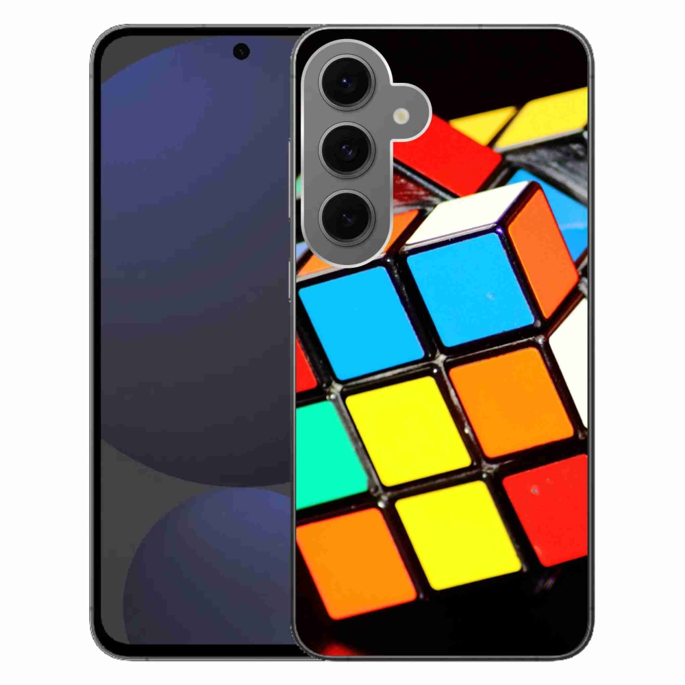 Gélový obal mmCase na Samsung Galaxy S24 FE - rubikova kocka