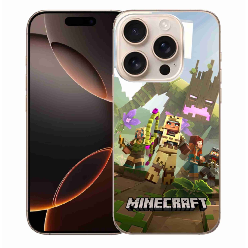 Gélový kryt mmCase na iPhone 16 Pro Max - minecraft 1