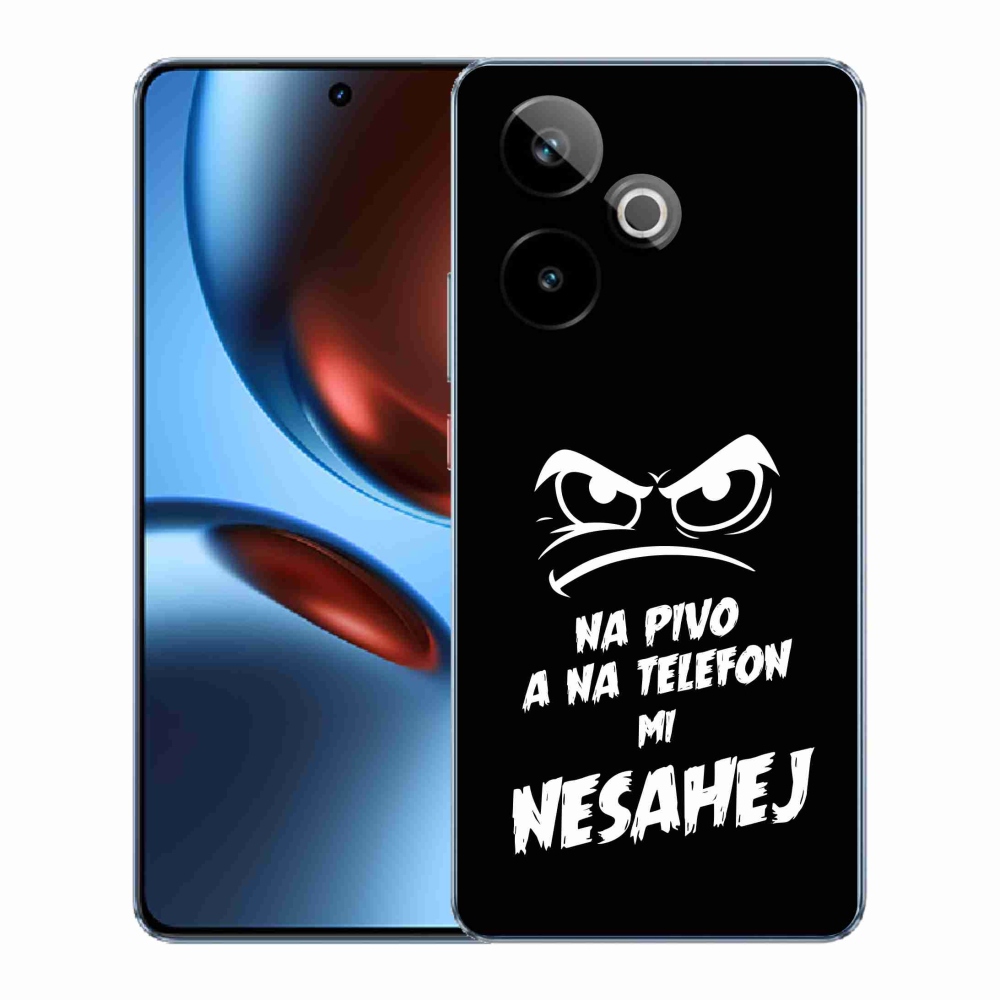 Gélový kryt mmCase na Realme GT 7 5G/GT 7T 5G - pivný motív 2 čierne pozadie