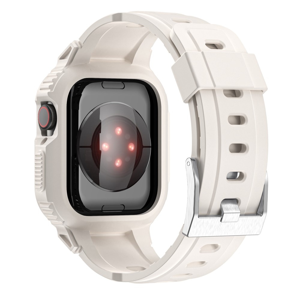 Drop ochranné silikónové puzdro s remienkom na Apple Watch Ultra 49mm - béžové