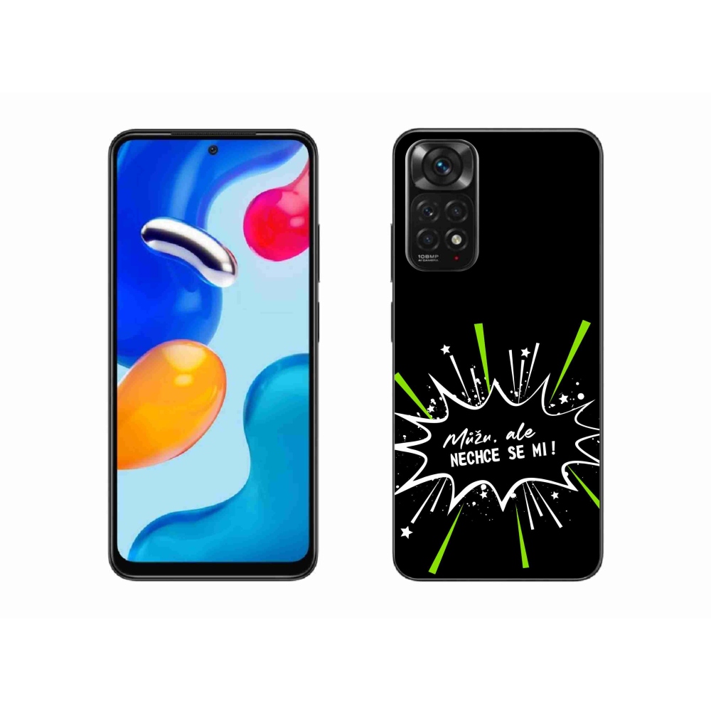 Gélový kryt mmCase na Xiaomi Redmi Note 11 4G - vtipný text 11 čierne pozadie