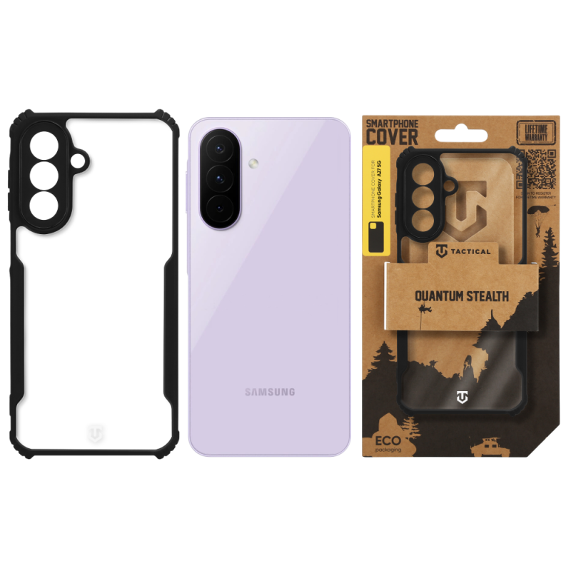 Tactical Quantum Stealth puzdro pre Samsung Galaxy A27 5G, priehľadné/čierne
