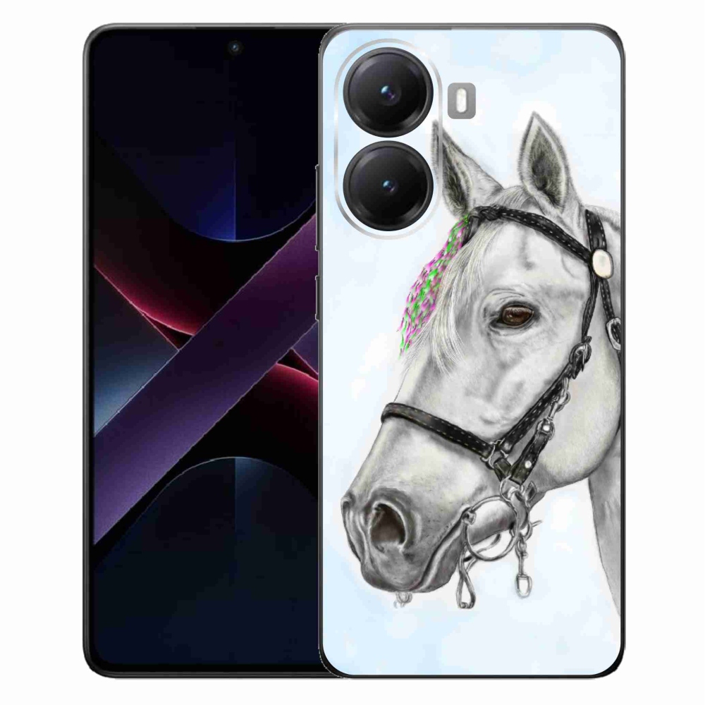 Gélový kryt mmCase na Xiaomi Poco X7 Pro 5G - biely kôň 1