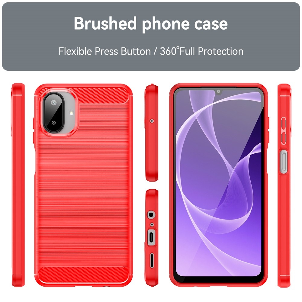 Carbon odolný gélový obal na Samsung Galaxy A07 4G - červený