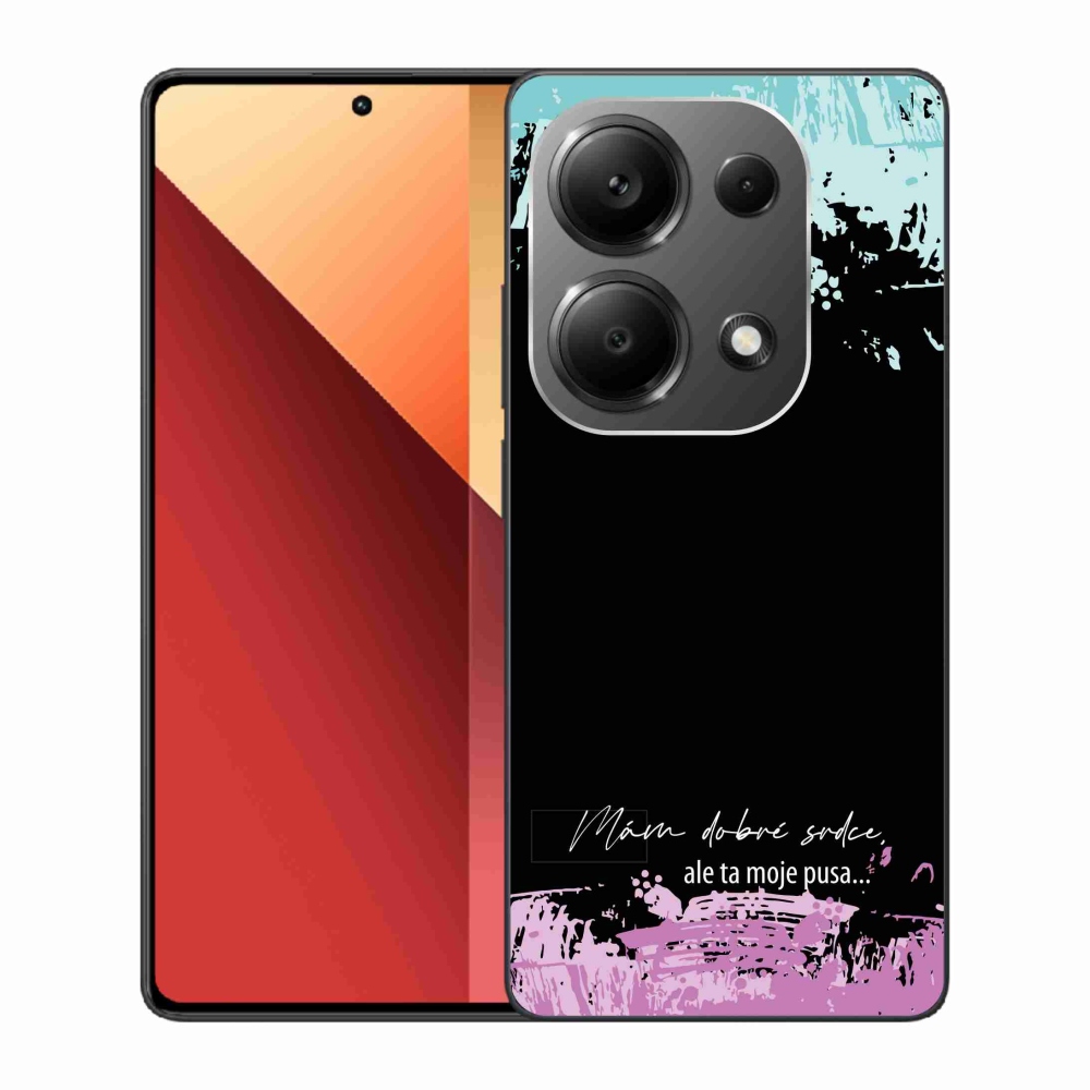 Gélový kryt mmCase na Xiaomi Redmi Note 13 Pro 4G/Poco M6 Pro - vtipný text 3 čierne pozadie