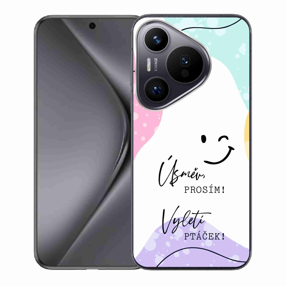 Gélový kryt mmCase na Huawei Pura 70 - vtipný text 4 biele pozadie
