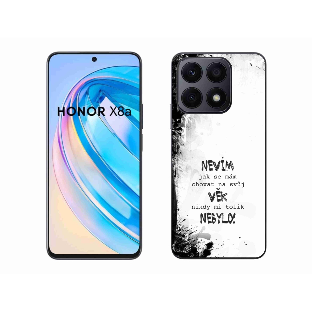 Gélový kryt mmCase na Honor X8a - vtipný text 14 biele pozadie