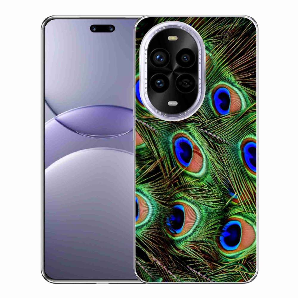 Gélový kryt mmCase na Huawei Nova 13 Pro 5G - pávie perie